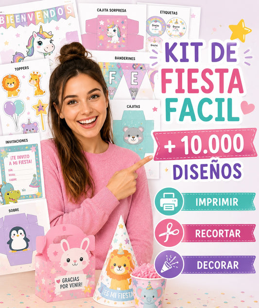 Fiesta Fácil Kit : Celebra simple, con magia y cero estrés.